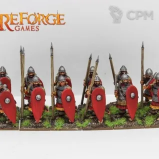 Описание картинки FF013 Byzantine Spearmen от Base 28 по цене 3 000руб | Свободный Рынок Миниатюр - СРМ