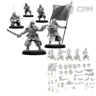 Описание картинки DEATH KORPS OF KRIEG COMMAND SQUAD от Red Rooster по цене 1 438руб | Свободный Рынок Миниатюр - СРМ