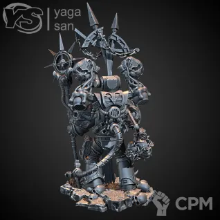 Описание картинки Chaos Space Marines Sorcerer от Studio Cockatoo по цене 363руб | Свободный Рынок Миниатюр - СРМ