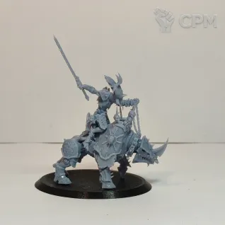 Описание картинки Herald of Khorne on Juggernaut от WastelandMiniatures по цене 900руб | Свободный Рынок Миниатюр - СРМ