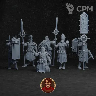 Описание картинки TRENCH CRUSADE - PRINCIPALITY OF NEW ANTIOCH - TRENCH CLERIC SET (18 POSES) от Manufactorum76 по цене 2 550руб | Свободный Рынок Миниатюр - СРМ
