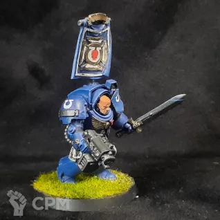 Описание картинки Space Marine Terminator Sergeant оригинал от Superguns по цене 500руб | Свободный Рынок Миниатюр - СРМ