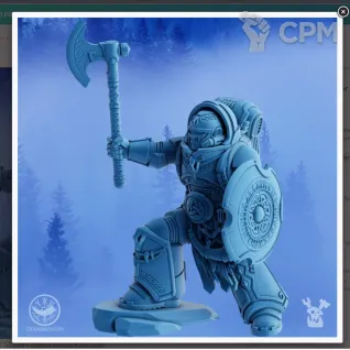 Описание картинки Captain in Gravis Armour от MrMetalHorror по цене 370руб | Свободный Рынок Миниатюр - СРМ