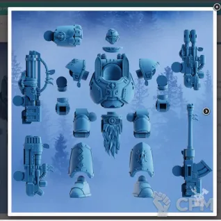 Описание картинки Space Wolves Relic Contemptor Dreadnought от MrMetalHorror по цене 1 400руб | Свободный Рынок Миниатюр - СРМ