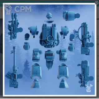 Описание картинки Space Wolves Relic Contemptor Dreadnought от MrMetalHorror по цене 1 400руб | Свободный Рынок Миниатюр - СРМ