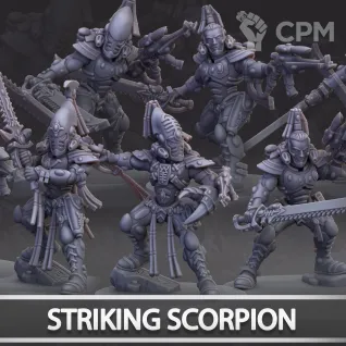 Описание картинки Blades of Khaine / Striking Scorpions от Naggaroth Night по цене 2 500руб | Свободный Рынок Миниатюр - СРМ