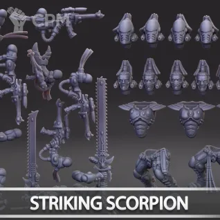 Описание картинки Blades of Khaine / Striking Scorpions от Naggaroth Night по цене 2 500руб | Свободный Рынок Миниатюр - СРМ