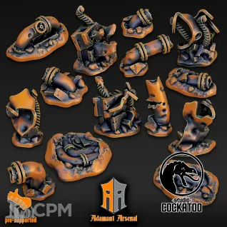 Описание картинки Basing Bits - City Pipes and Metal Shrapnel от Studio Cockatoo по цене 160руб | Свободный Рынок Миниатюр - СРМ