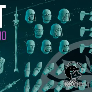 Описание картинки Alpha  Legionary головы и наплечники. от Studio Cockatoo по цене 1 200руб | Свободный Рынок Миниатюр - СРМ
