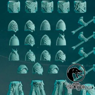 Описание картинки Alpha  Legionary головы и наплечники. от Studio Cockatoo по цене 1 200руб | Свободный Рынок Миниатюр - СРМ