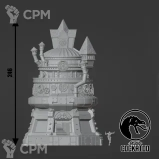 Описание картинки Artificer Dice tower/Башня для кубов от Studio Cockatoo по цене 3 300руб | Свободный Рынок Миниатюр - СРМ