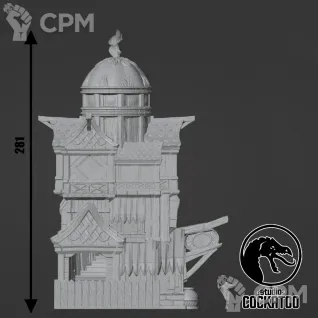 Описание картинки CatFolk Dice tower/Башня для кубов от Studio Cockatoo по цене 3 850руб | Свободный Рынок Миниатюр - СРМ