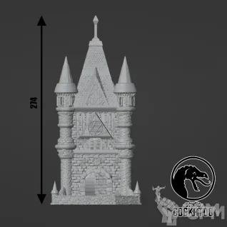 Описание картинки Cleric Dice tower/Башня для кубов от Studio Cockatoo по цене 2 750руб | Свободный Рынок Миниатюр - СРМ