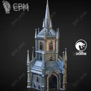 Описание картинки Paladin Dice tower/Башня для кубов от Studio Cockatoo по цене 2 750руб | Свободный Рынок Миниатюр - СРМ