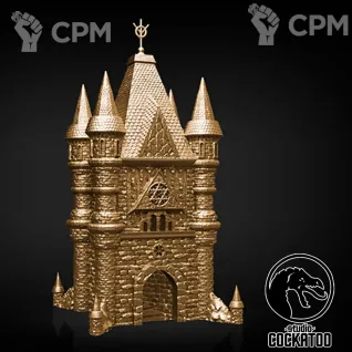 Описание картинки Cleric Dice tower/Башня для кубов от Studio Cockatoo по цене 2 750руб | Свободный Рынок Миниатюр - СРМ