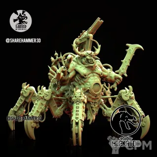 Описание картинки Plague Hulk / Nurgle Soul Grinder от Studio Cockatoo по цене 3 300руб | Свободный Рынок Миниатюр - СРМ