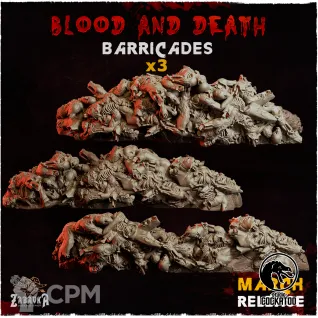 Описание картинки Barricades - Blood and Death от Studio Cockatoo по цене 1 000руб | Свободный Рынок Миниатюр - СРМ