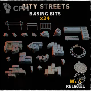 Описание картинки City Streets Basing Bits от Studio Cockatoo по цене 600руб | Свободный Рынок Миниатюр - СРМ