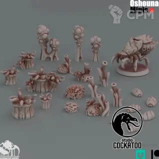 Описание картинки Глубокий улей - Детали ландшафта и подставок от Studio Cockatoo по цене 500руб | Свободный Рынок Миниатюр - СРМ