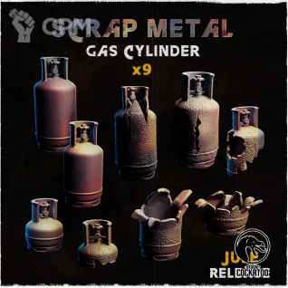 Описание картинки Scrap Metal Gas Cylinder от Studio Cockatoo по цене 300руб | Свободный Рынок Миниатюр - СРМ