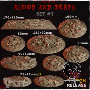 Описание картинки Blood and Death Топперы от Studio Cockatoo по цене 3 850руб | Свободный Рынок Миниатюр - СРМ