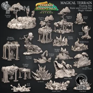 Описание картинки Magical Terrain Set от Studio Cockatoo по цене 32 800руб | Свободный Рынок Миниатюр - СРМ