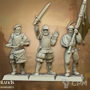 Описание картинки State Troops / Halberdiers / Spearmen / Swordsmen - 10 Штук от MrMetalHorror по цене 1 600руб | Свободный Рынок Миниатюр - СРМ