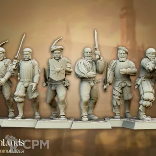 Описание картинки State Troops / Halberdiers / Spearmen / Swordsmen - 10 Штук от MrMetalHorror по цене 1 600руб | Свободный Рынок Миниатюр - СРМ