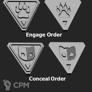 Описание картинки Catokens - Kill Team Token Set от AxeL's Forge по цене 20руб | Свободный Рынок Миниатюр - СРМ