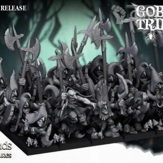 Описание картинки Goblin / Grot Regiment with halberds от Barduck Miniatures по цене 1 472руб | Свободный Рынок Миниатюр - СРМ
