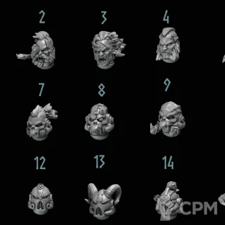 Описание картинки Space Wolves Heads A от Dr. Printicus по цене 150руб | Свободный Рынок Миниатюр - СРМ
