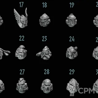 Описание картинки Space Wolves Heads B от Dr. Printicus по цене 150руб | Свободный Рынок Миниатюр - СРМ