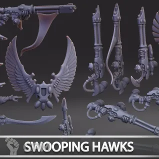 Описание картинки Swooping Hawks от Naggaroth Night по цене 2 000руб | Свободный Рынок Миниатюр - СРМ