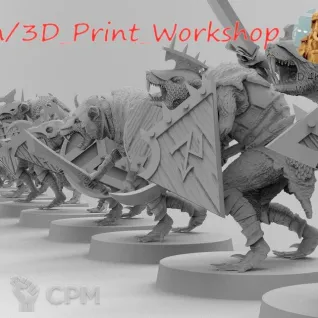 Описание картинки Clanrats with Swords &amp; Shields от 3Д печать миниатюр по цене 174руб | Свободный Рынок Миниатюр - СРМ
