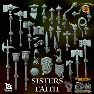 Описание картинки Sisters of Faith - The Sisters of Sigmar от Мастерская Хомячка по цене 2 400руб | Свободный Рынок Миниатюр - СРМ