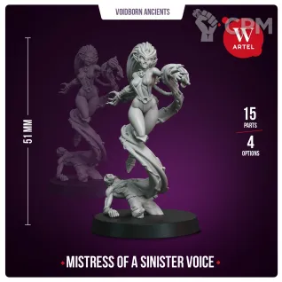 Описание картинки Миниатюра Mistress of a Sinister Voice от Артель W по цене 1 249руб | Свободный Рынок Миниатюр - СРМ