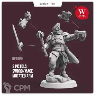 Описание картинки Blood Gauptman of Crimson Legion от Артель W по цене 800руб | Свободный Рынок Миниатюр - СРМ