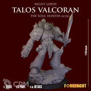 Описание картинки Talos Valcoran The Soul Hunter от ForgeNight по цене 1 570руб | Свободный Рынок Миниатюр - СРМ