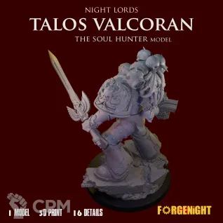 Описание картинки Talos Valcoran The Soul Hunter от ForgeNight по цене 1 570руб | Свободный Рынок Миниатюр - СРМ