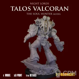 Описание картинки Talos Valcoran The Soul Hunter от ForgeNight по цене 1 570руб | Свободный Рынок Миниатюр - СРМ
