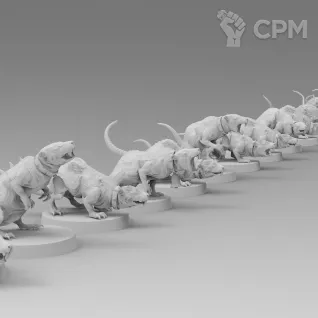 Описание картинки Giant Rats от Naggaroth Night по цене 250руб | Свободный Рынок Миниатюр - СРМ