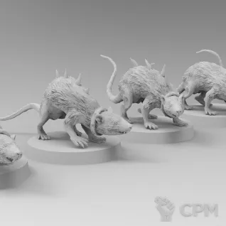 Описание картинки Giant Rats от Naggaroth Night по цене 250руб | Свободный Рынок Миниатюр - СРМ