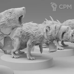 Описание картинки Giant Rats от Naggaroth Night по цене 250руб | Свободный Рынок Миниатюр - СРМ