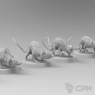 Описание картинки Giant Rats от Naggaroth Night по цене 250руб | Свободный Рынок Миниатюр - СРМ