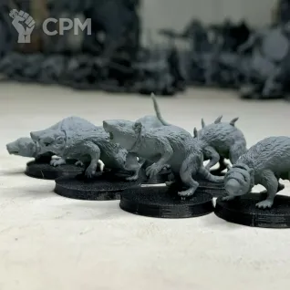 Описание картинки Giant Rats от 3Д-Печка по цене 60руб | Свободный Рынок Миниатюр - СРМ