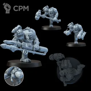 Описание картинки Набор миниатюр Орки "Tankboyz", Kill Team Wrecka Krew от Brother Ork по цене 2 720руб | Свободный Рынок Миниатюр - СРМ