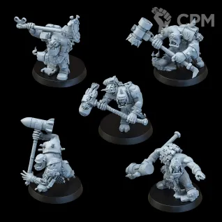 Описание картинки Набор миниатюр Орки "Tankboyz", Kill Team Wrecka Krew от Brother Ork по цене 2 720руб | Свободный Рынок Миниатюр - СРМ