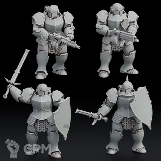 Описание картинки Trench Conqueror Mechanized Knights от Manufactorum76 по цене 300руб | Свободный Рынок Миниатюр - СРМ