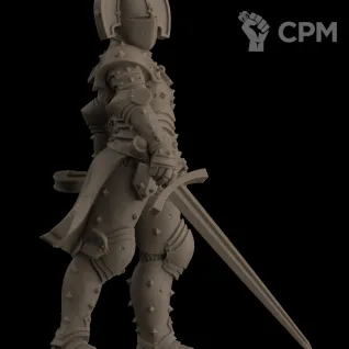 Описание картинки Stigmatic nun (Sword+Pistol) от 30MfP по цене 150руб | Свободный Рынок Миниатюр - СРМ