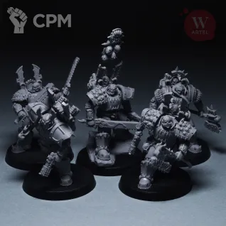 Описание картинки Комплект миниатюр Skullraisers Squad от Артель W по цене 3 188руб | Свободный Рынок Миниатюр - СРМ